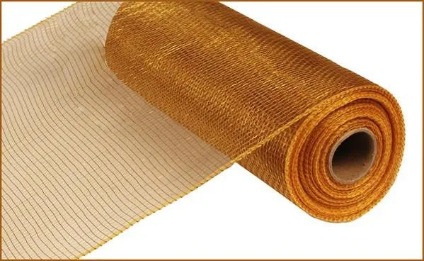 10" Deco Poly Mesh: Two Tone Brown/Gold