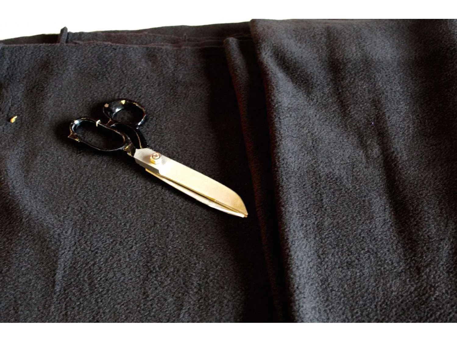 BLACK Polar Fleece  Fabric 170 gsm - 150 cms - Anti Pil