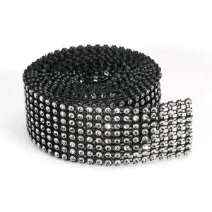 BLING 8L RIBBON BLACK/SILVER 3MMX2YD