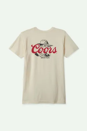 Brixton Coors Wayne S/S Standard T-Shirt - NATURAL