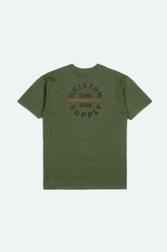 Brixton Oath V S/S Standard Tee - IVY GREEN/WASHED BLACK/RUST