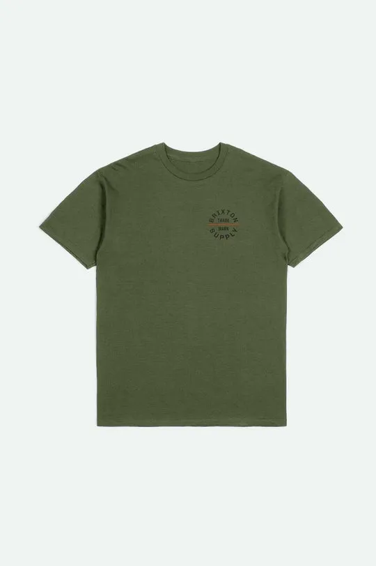 Brixton Oath V S/S Standard Tee - IVY GREEN/WASHED BLACK/RUST