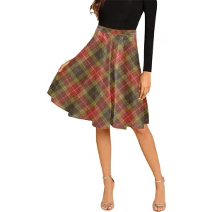 Buchanan Old Set Weathered Tartan Melete Pleated Midi Skirt