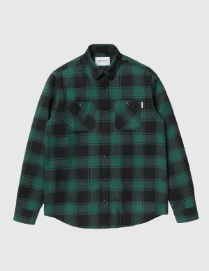 Carhartt Josh Check Shirt - Hedge Green