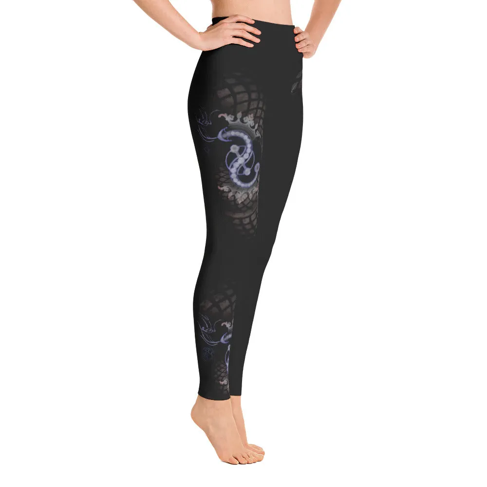 Crop Circle Snake Leggings - Artwork by Paulina