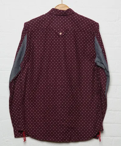 Dagger Shirt Wine Polka Dot