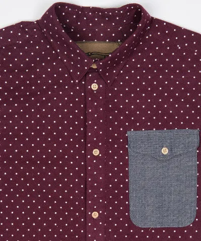 Dagger Shirt Wine Polka Dot