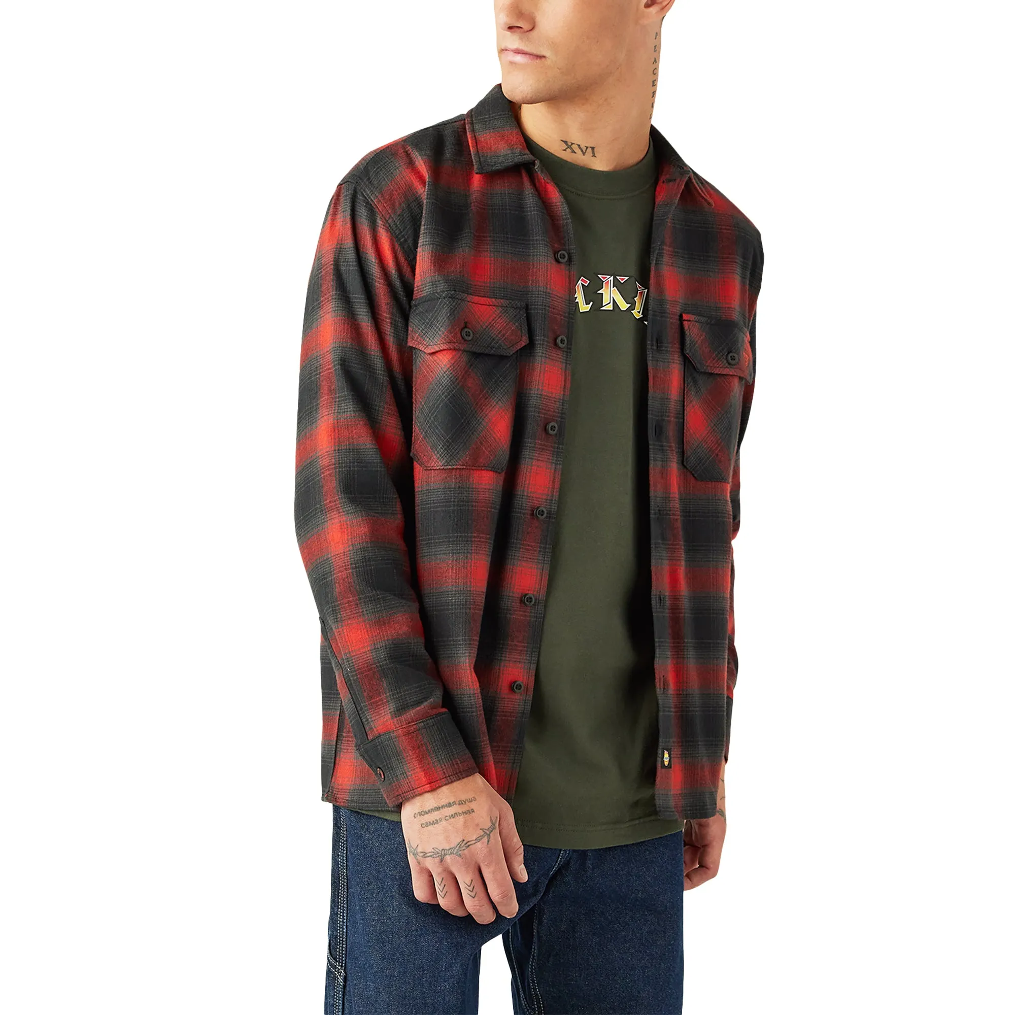 Dickies X Spitfire Woven Plaid Flannel Shirt