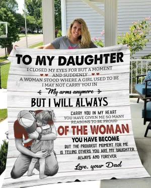 Emotional Dad and Daughter Blanket