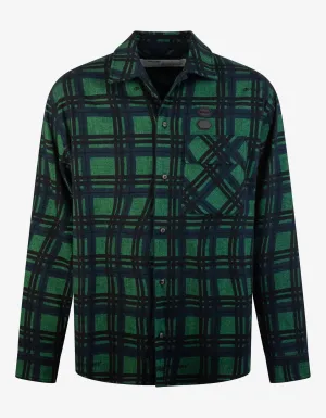 Green & Black Flannel Check Shirt