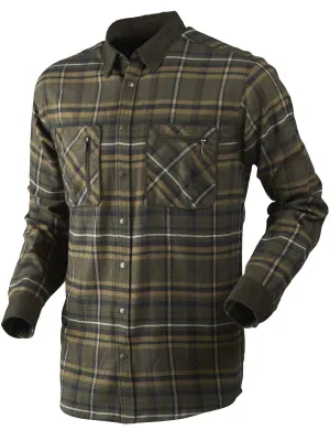 HARKILA Pajala Shirt - Mens Brushed Cotton - Willow Green Check