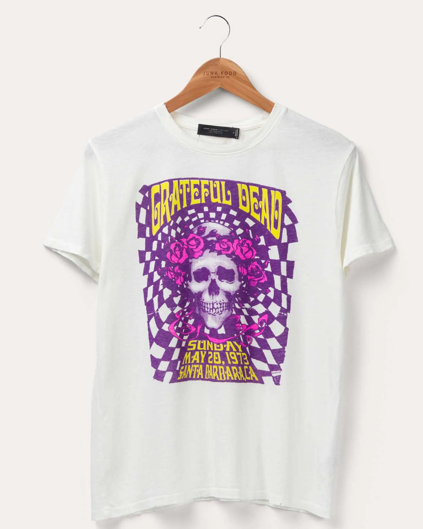 Junk Food GRATEFUL DEAD SANTA BARBARA VINTAGE TEE - VINTAGE WHITE