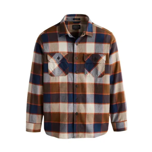 Men's Burnside Shirt - Navy/Grey/Ochre Plaid