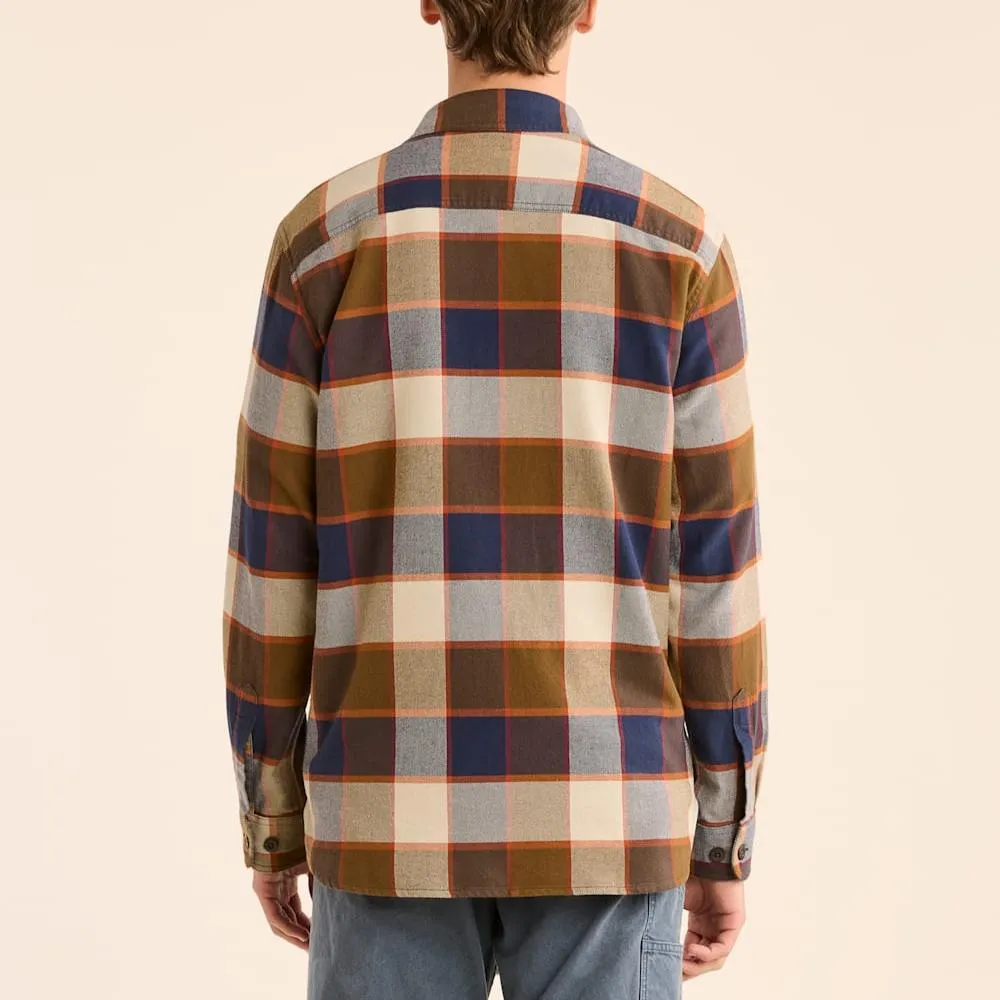 Men's Burnside Shirt - Navy/Grey/Ochre Plaid