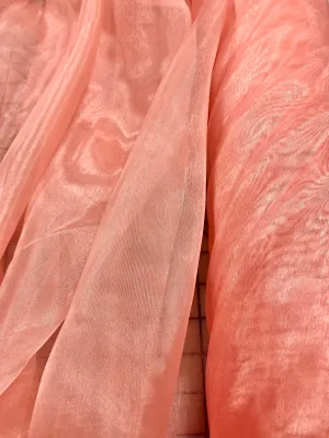 Mirror Organza - 58-60-inches Wide Peachy Coral