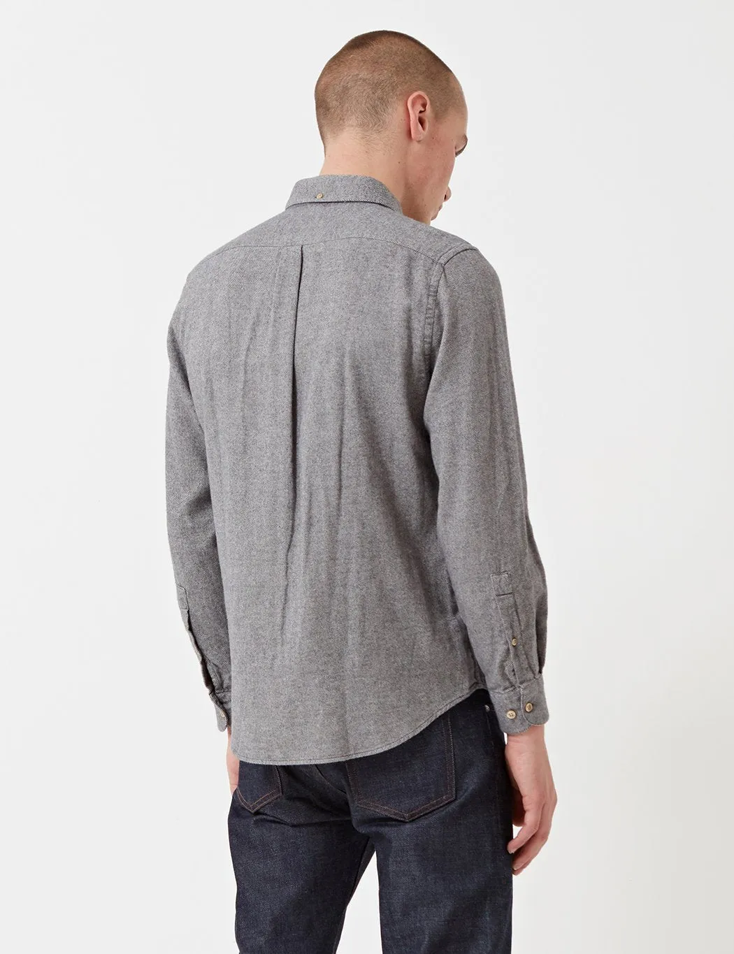 Portuguese Flannel Teca Shirt - Light Grey