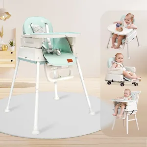 R for Rabbit Sea Green Truffle Premium High Chair for Kids