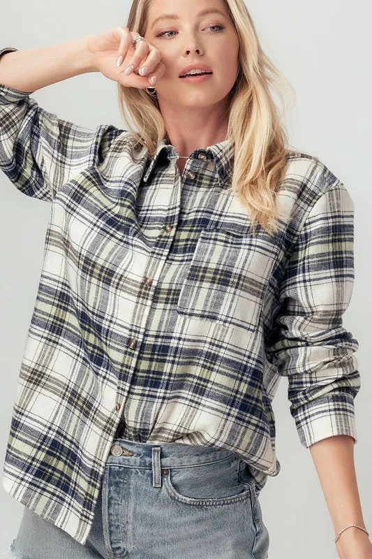 Rachel Plaid Button Down