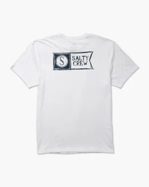 Salty Crew Sketchy Alpha S/S Premium Tee - WHITE