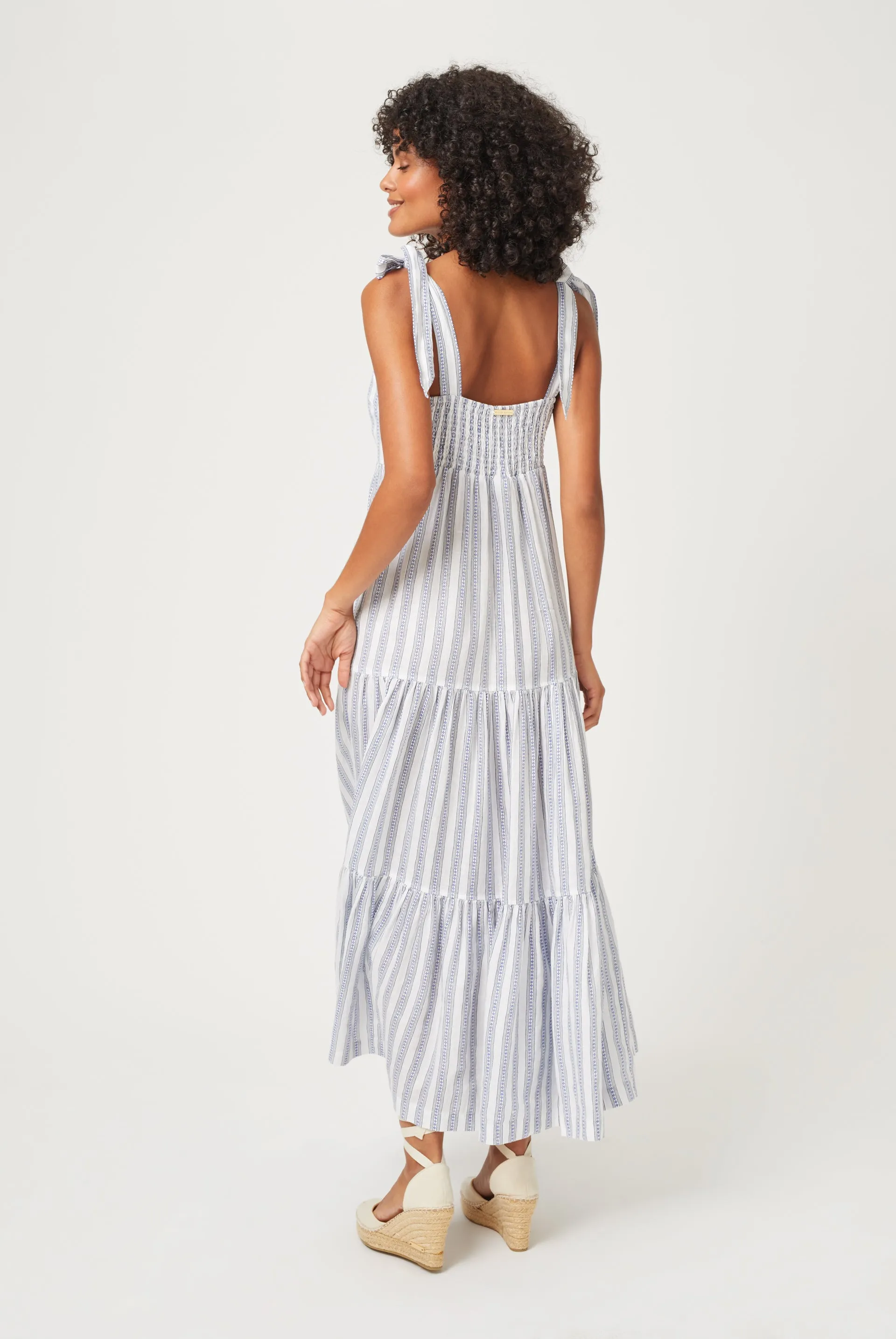 Sardinia Tie-Shoulder Maxi Dress