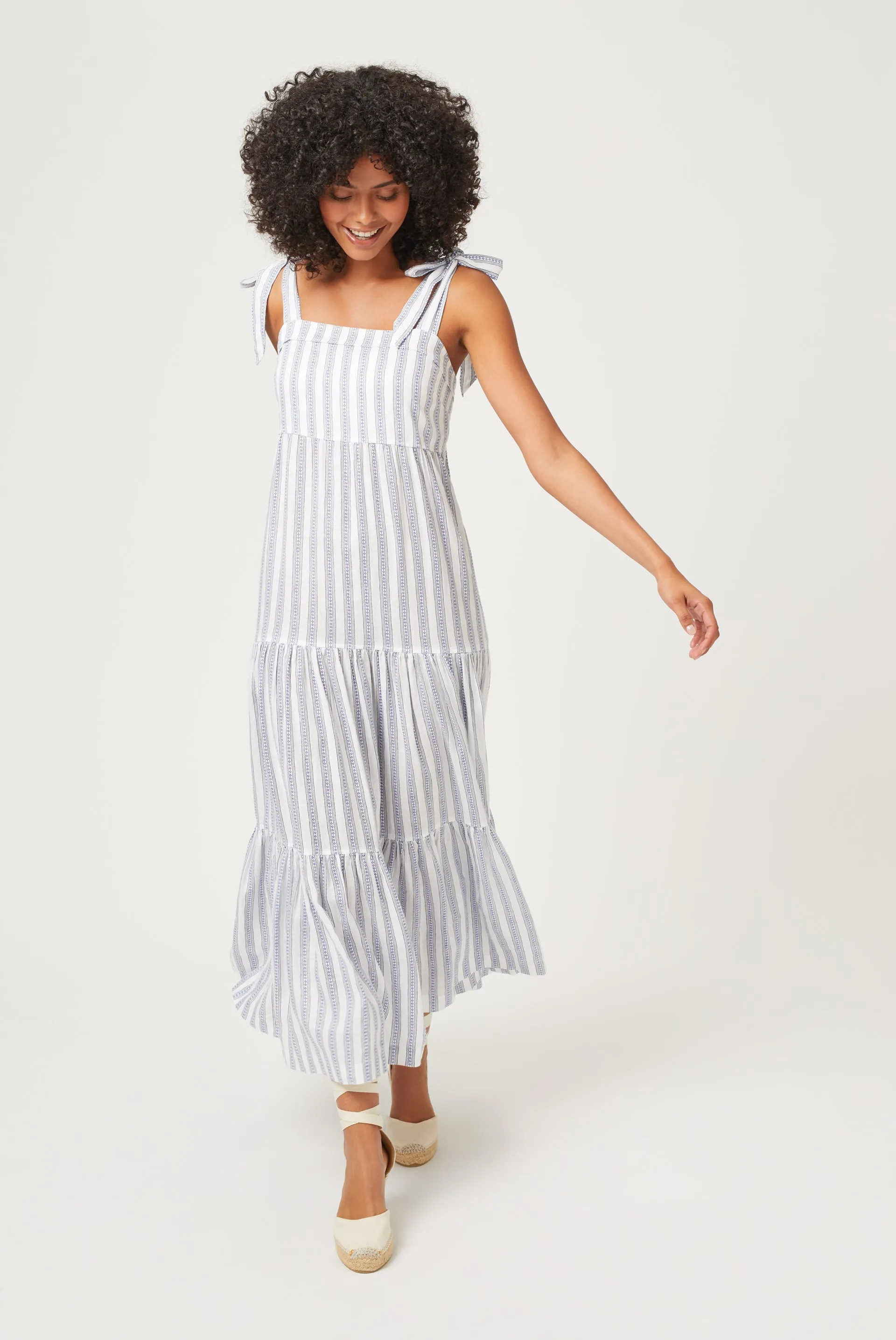 Sardinia Tie-Shoulder Maxi Dress