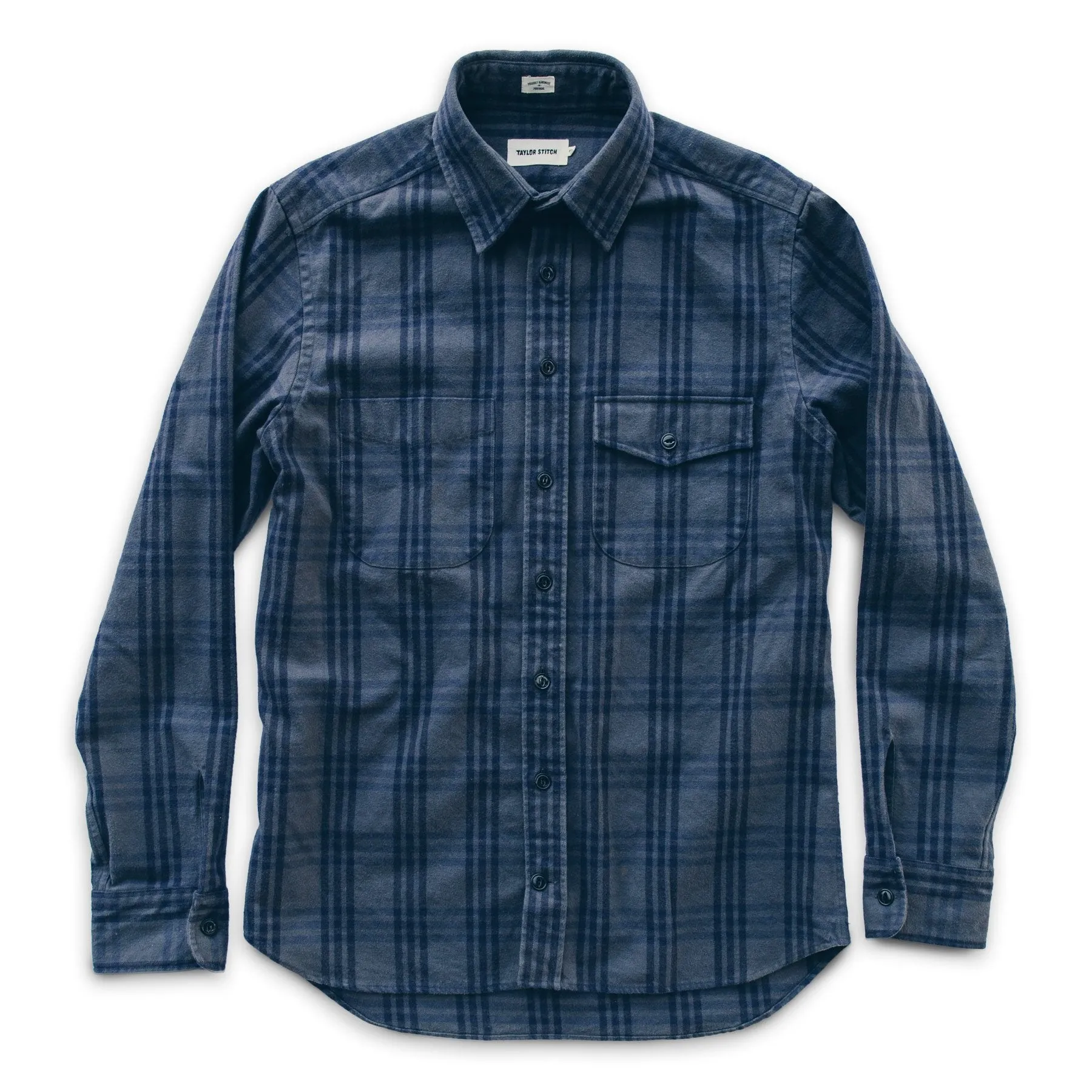 The Crater Shirt in Charcoal & Navy Plaid