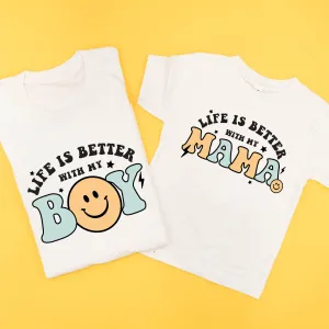 THE RETRO EDIT - Life is Better with My Boy (Singular) / Life is Better with My Mama - Set of 2 Shirts