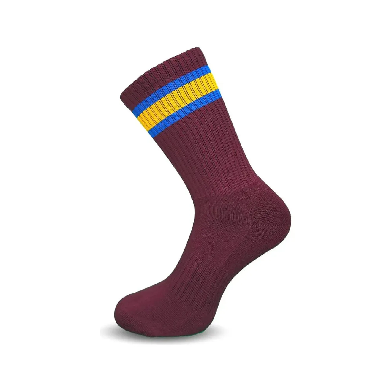 Thinskins Short Football Socks Maroon/Royal Gold Royal