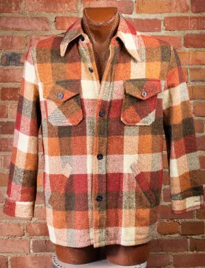 Vintage Sears Plaid Flannel Shirt 70s XL