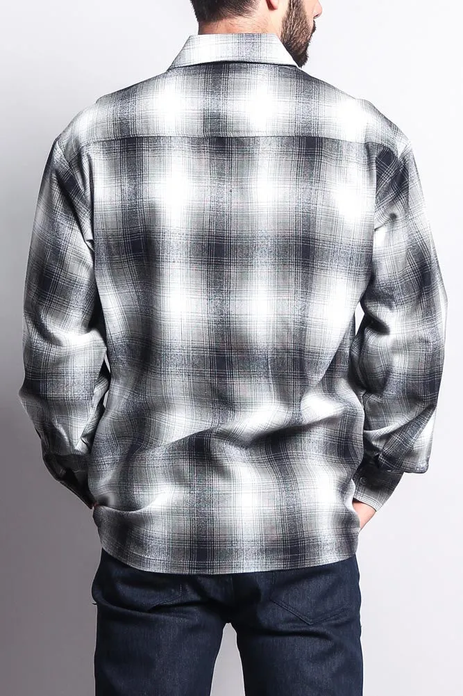 Western Casual Plaid Long Sleeve Button Up Shirt