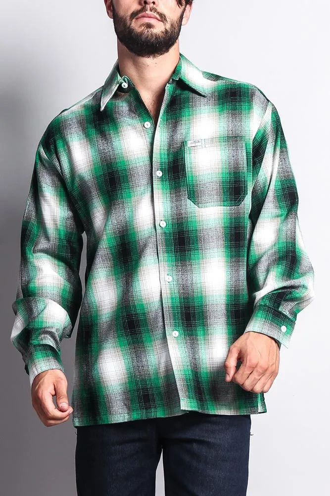 Western Casual Plaid Long Sleeve Button Up Shirt