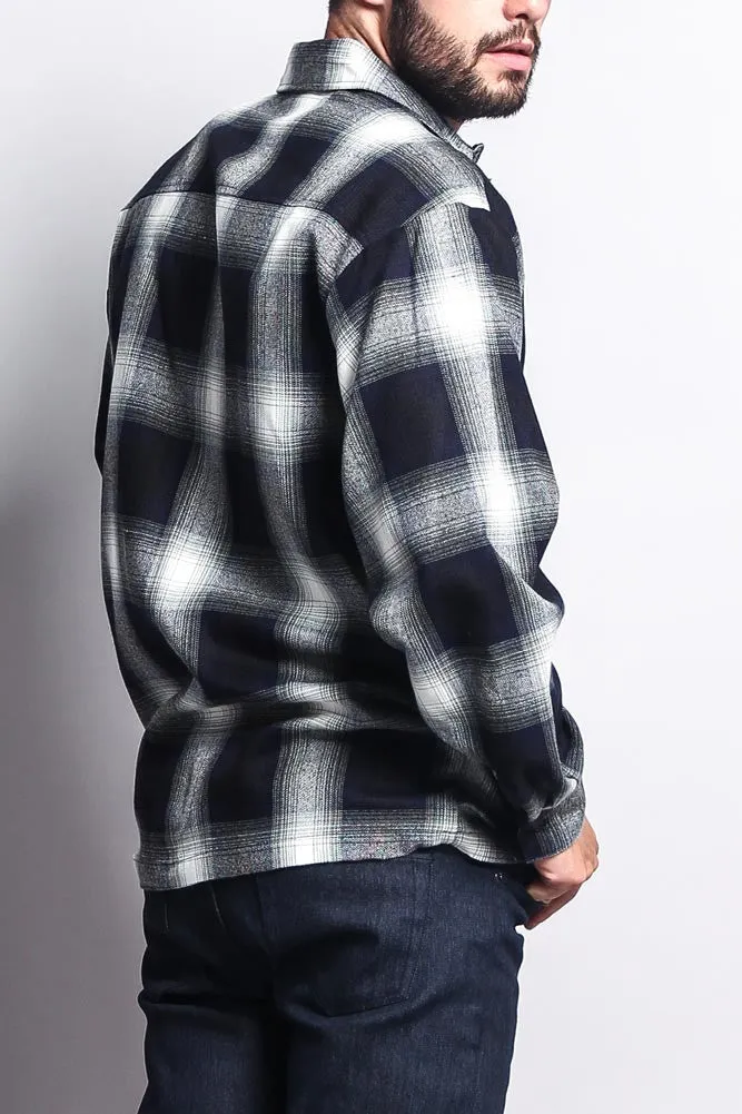 Western Casual Plaid Long Sleeve Button Up Shirt