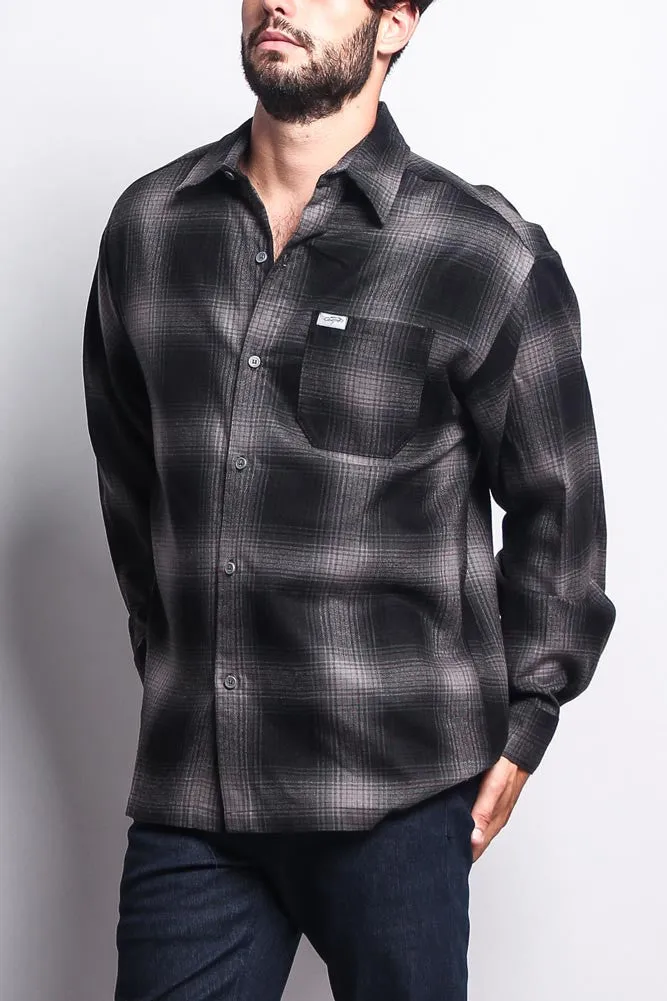 Western Casual Plaid Long Sleeve Button Up Shirt