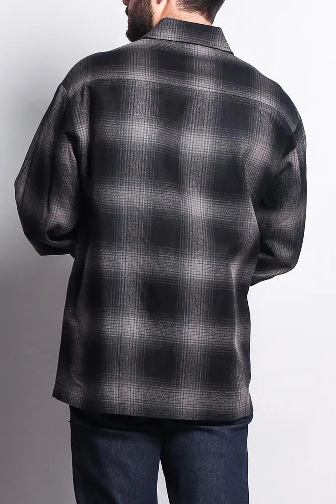 Western Casual Plaid Long Sleeve Button Up Shirt