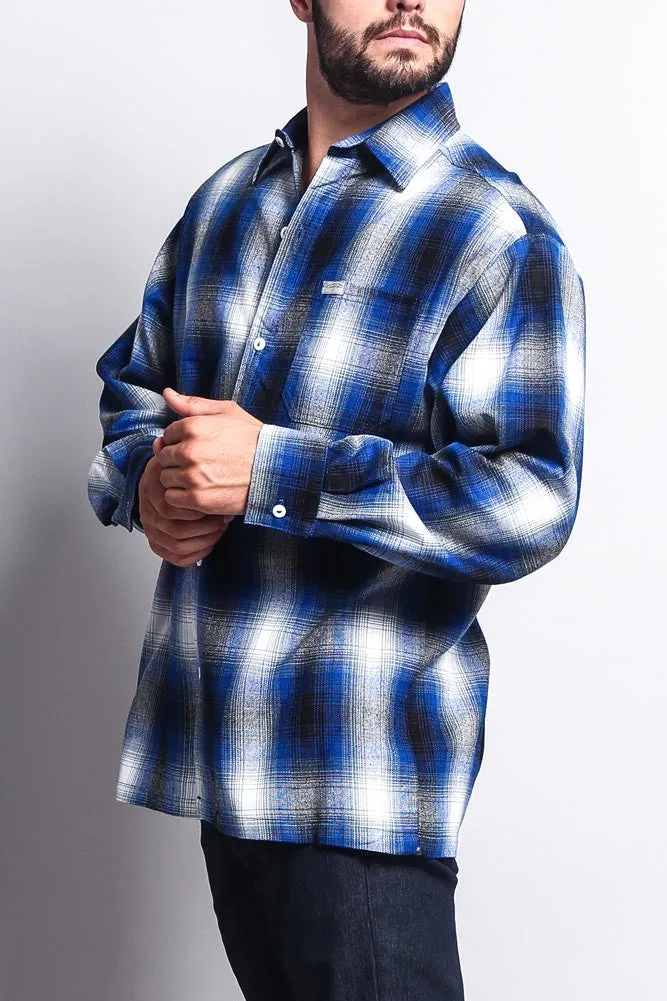 Western Casual Plaid Long Sleeve Button Up Shirt