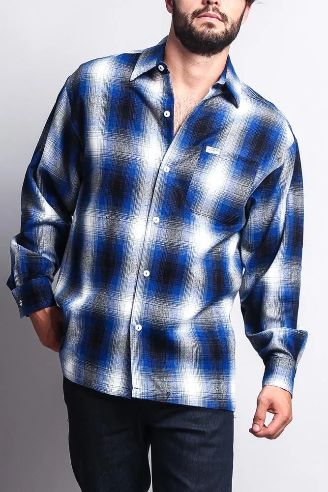 Western Casual Plaid Long Sleeve Button Up Shirt