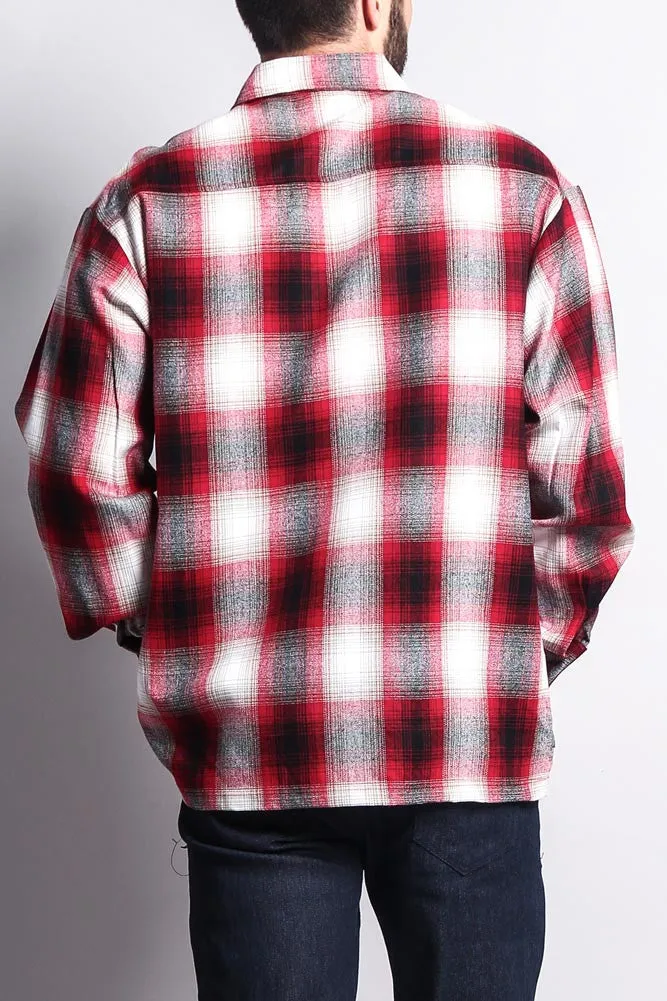 Western Casual Plaid Long Sleeve Button Up Shirt