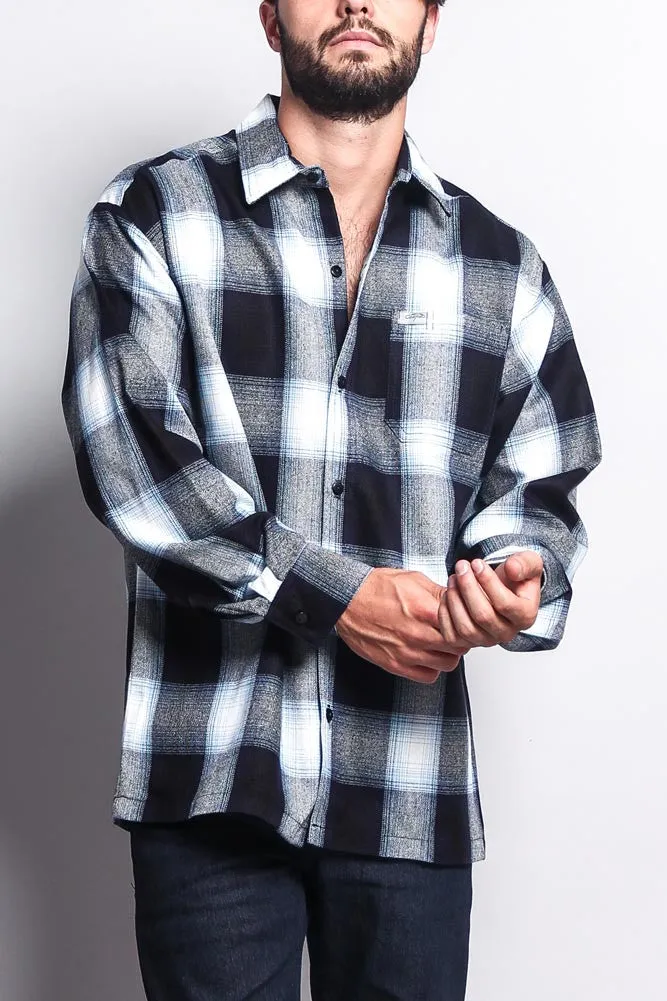 Western Casual Plaid Long Sleeve Button Up Shirt