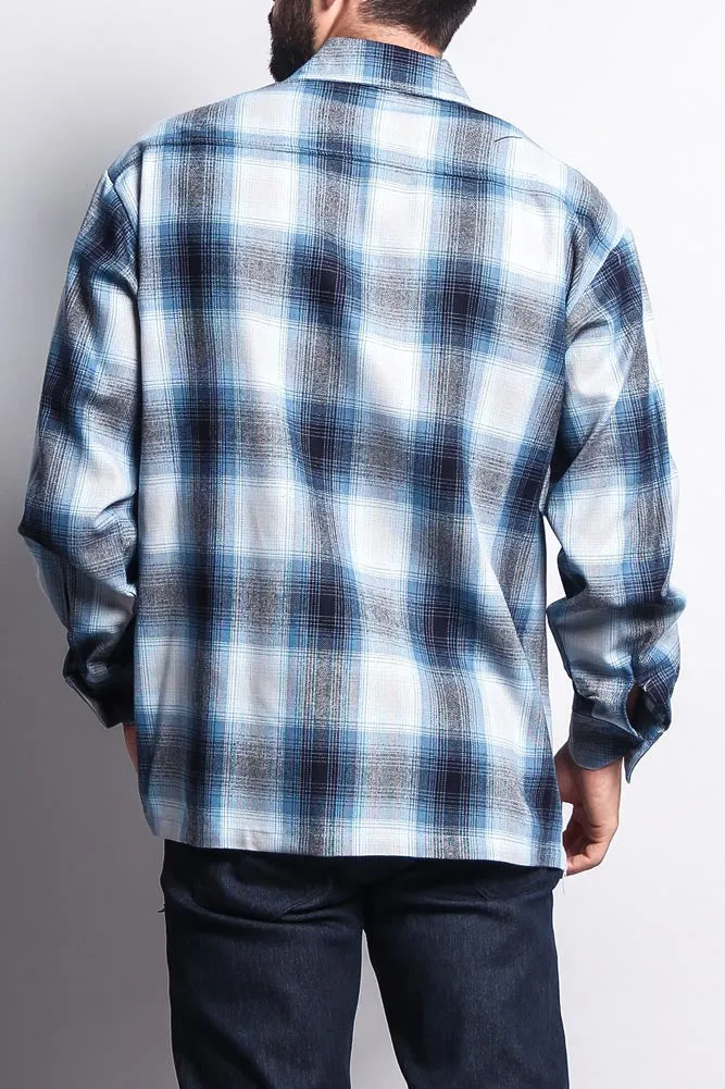 Western Casual Plaid Long Sleeve Button Up Shirt