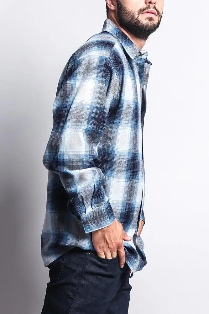 Western Casual Plaid Long Sleeve Button Up Shirt