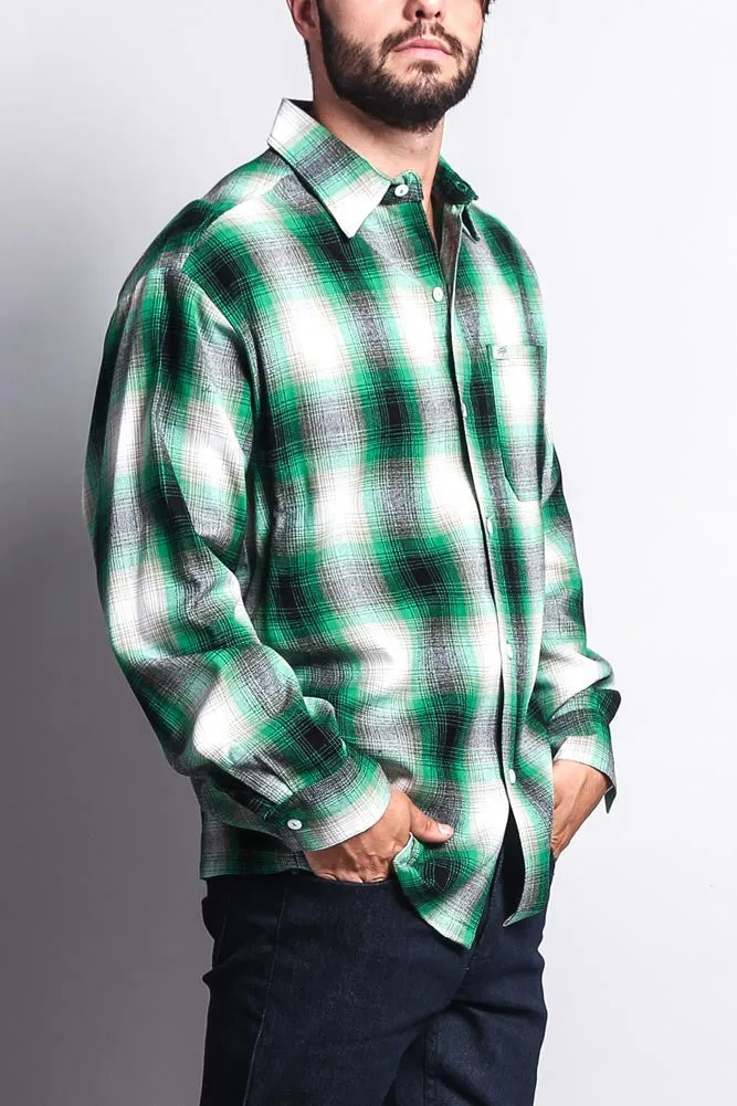 Western Casual Plaid Long Sleeve Button Up Shirt