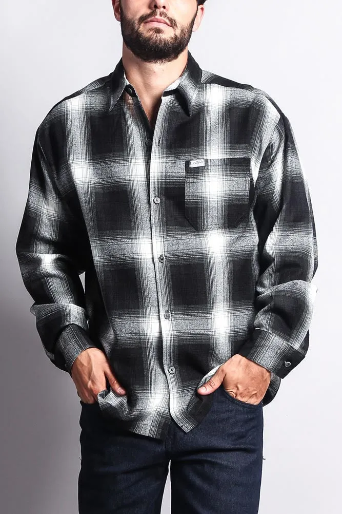 Western Casual Plaid Long Sleeve Button Up Shirt