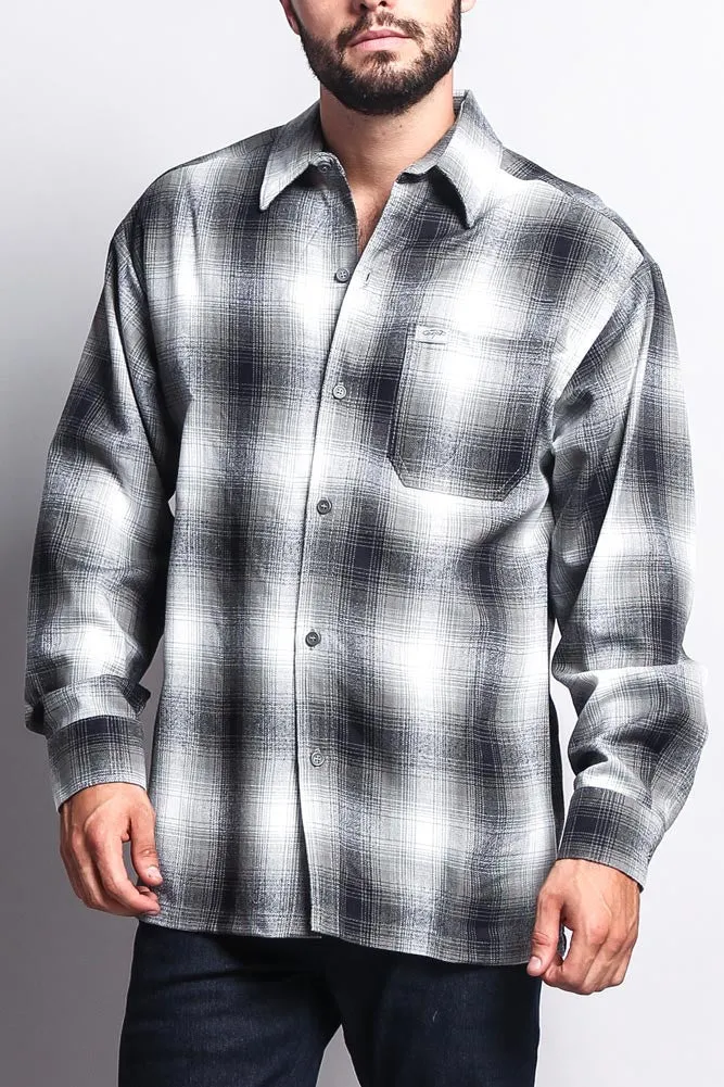 Western Casual Plaid Long Sleeve Button Up Shirt