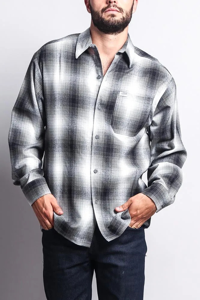 Western Casual Plaid Long Sleeve Button Up Shirt