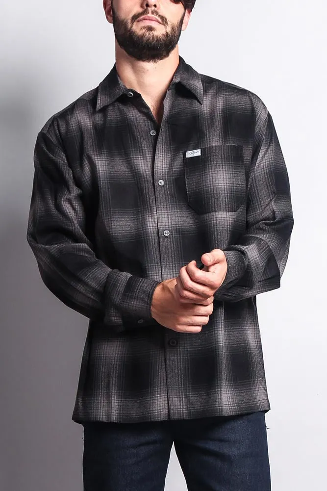 Western Casual Plaid Long Sleeve Button Up Shirt