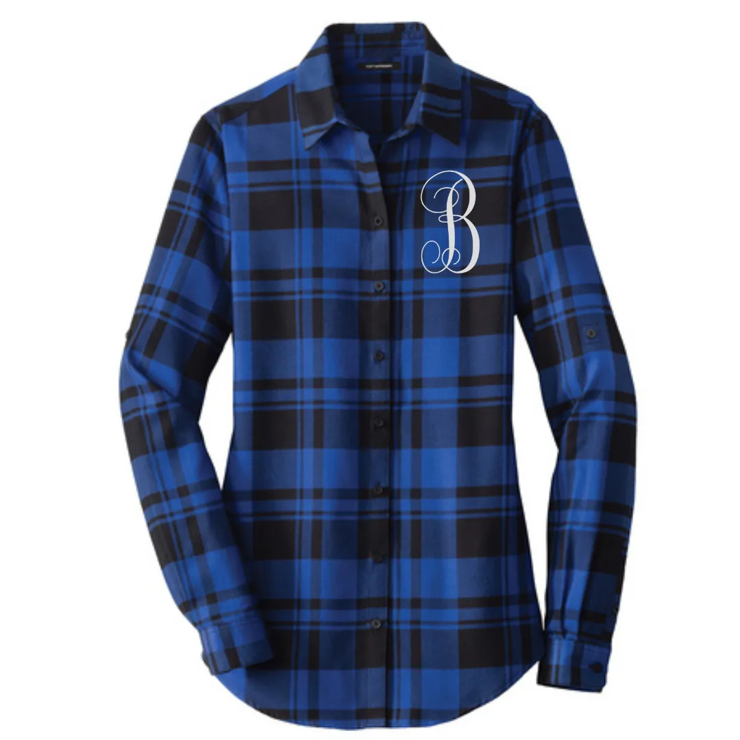 White Monogram Flannel Tunic